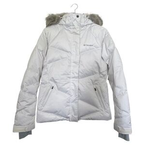 Columbia Women's Omni-Heat Hooded Down Winter Jacket. White. Size: Large